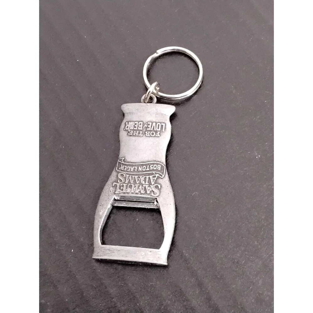Samuel Adams Metal Bottle Opener Key Chain Boston Lager For The Love of Beer Fob